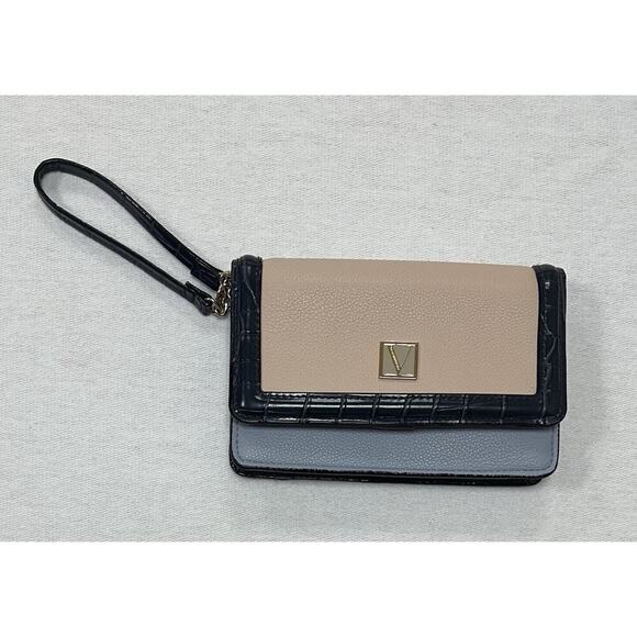 Victoria's Secret Colorblock Tech Wristlet Wallet Blue Pink NWOT - Picture 1 of 14